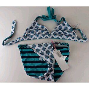 Carve Designs Reversible Bikini Set Top Bottoms Multicolor Women's size X small
